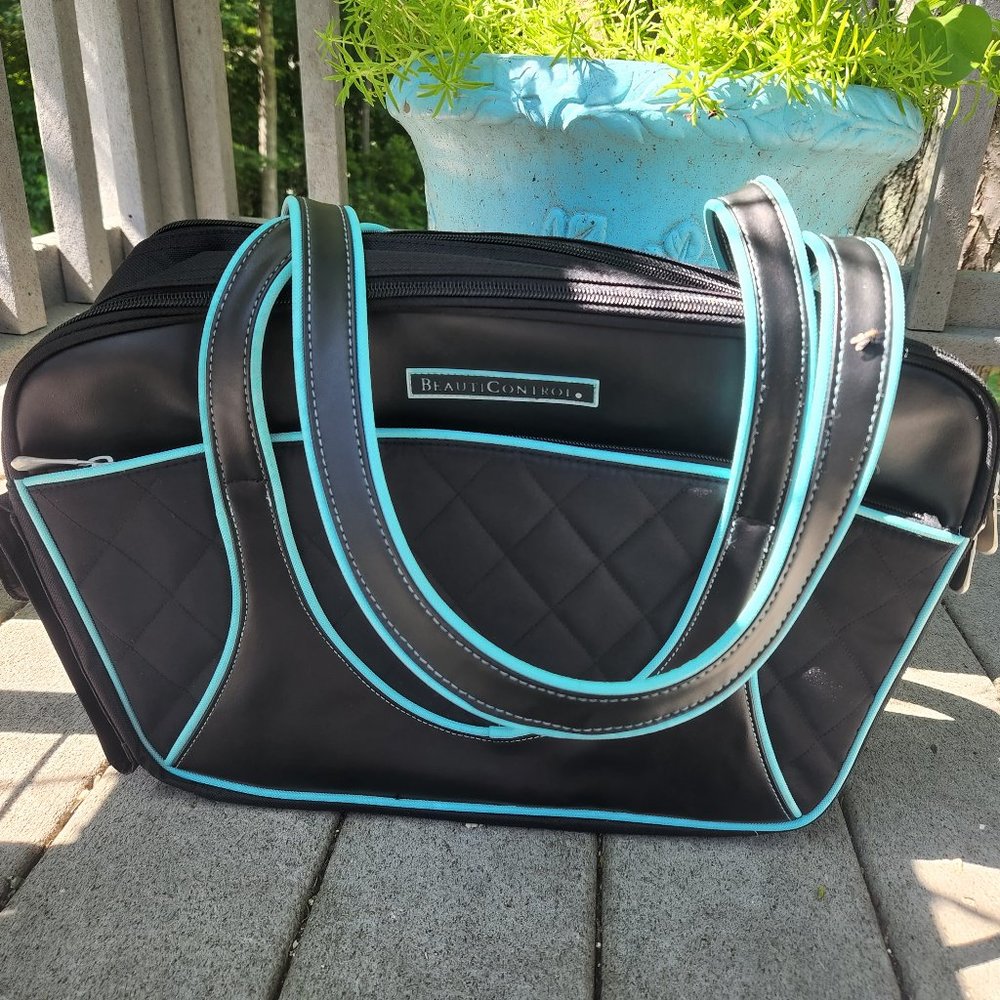 Large BeautiControl Makeup Tote with Many Pockets